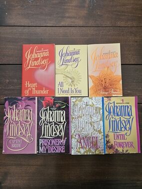 Vintage Johanna Lyndsey Historical Romance 7 Book Lot Hidden Clinch Cover Avon